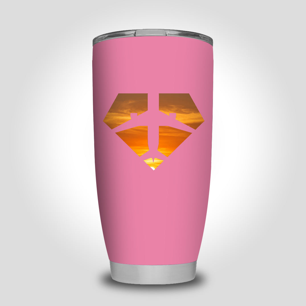 Supermen of The Skies (Sunset) Designed Tumbler Travel Mugs