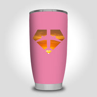 Thumbnail for Supermen of The Skies (Sunset) Designed Tumbler Travel Mugs