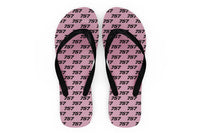 Thumbnail for 757 Flat Text Designed Slippers (Flip Flops)