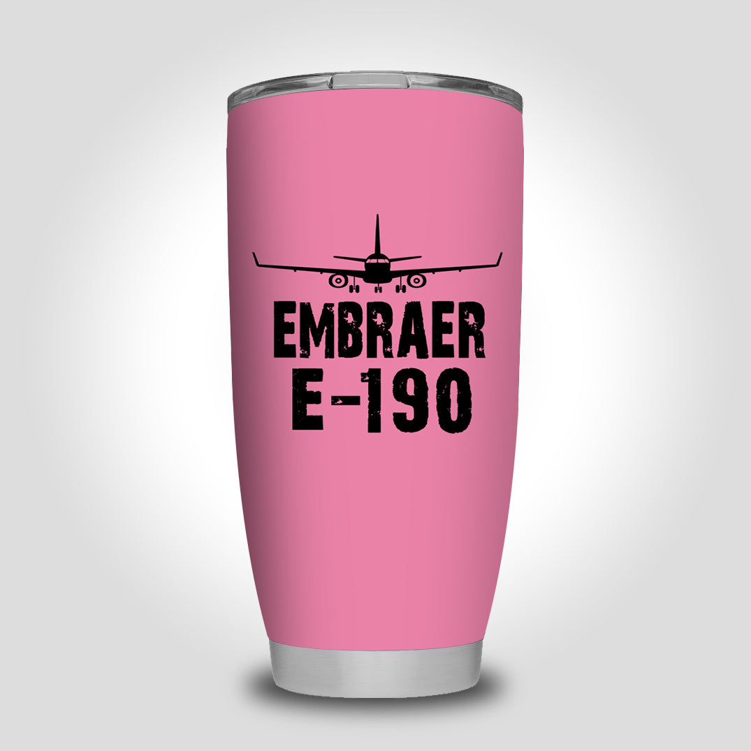 Embraer E-190 & Plane Designed Tumbler Travel Mugs