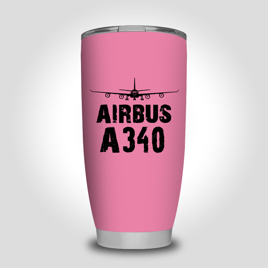 Airbus A340 & Plane Designed Tumbler Travel Mugs