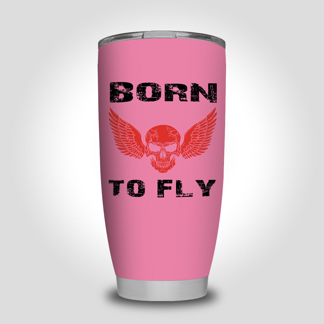 Born To Fly SKELETON Designed Tumbler Travel Mugs