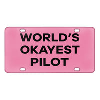Thumbnail for World's Okayest Pilot Designed Metal (License) Plates