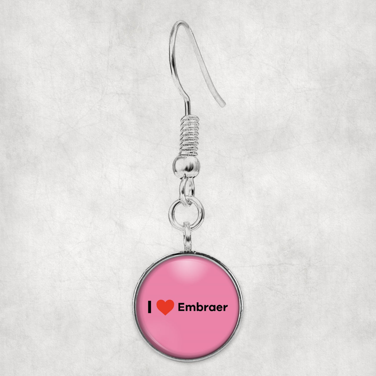 I Love Embraer Designed Earrings