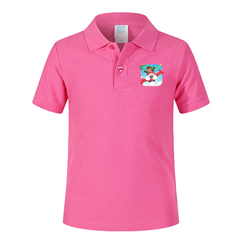 Happy Pilot Designed Children Polo T-Shirts