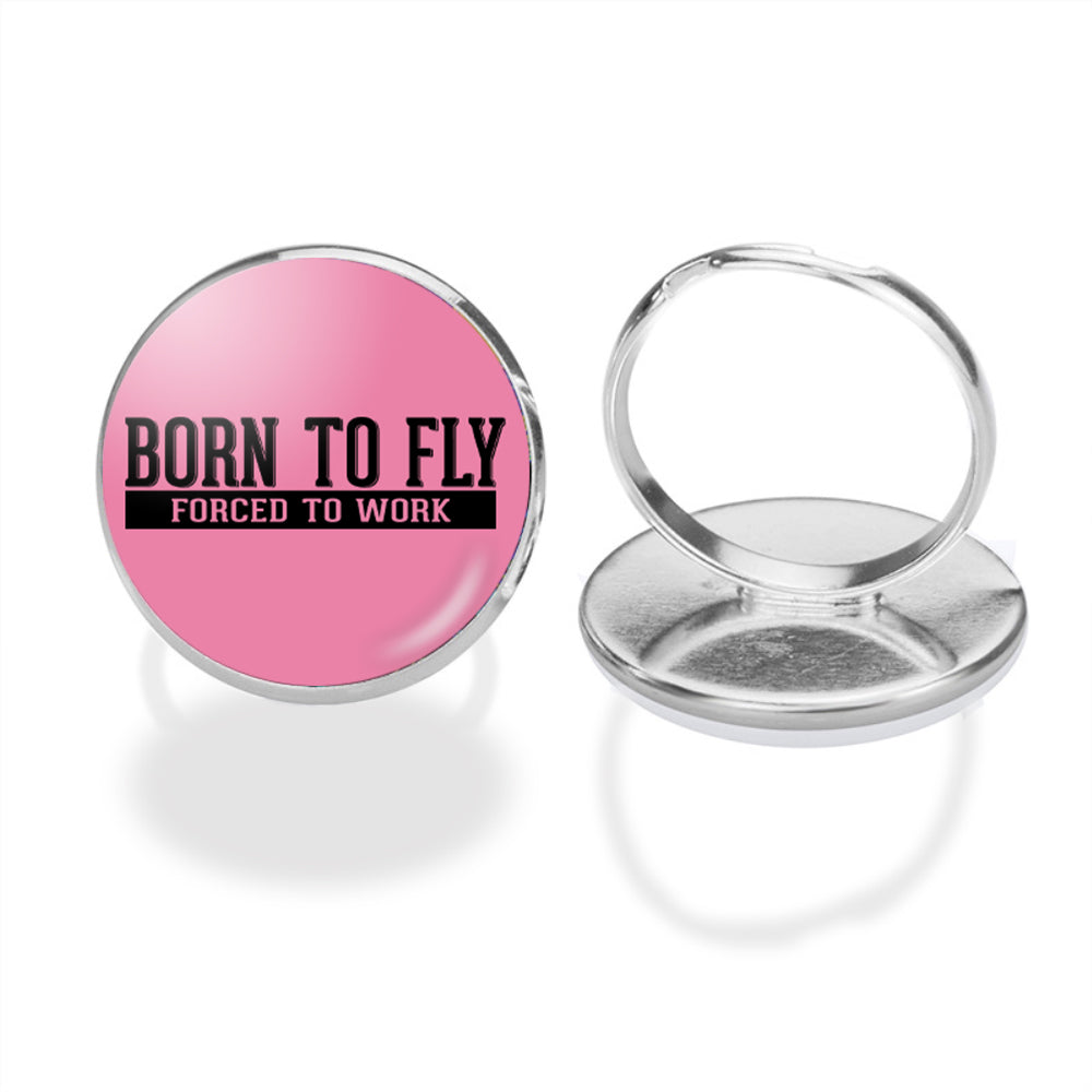 Born To Fly Forced To Work Designed Rings