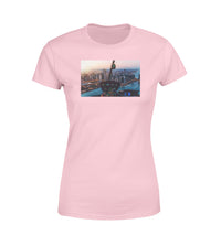 Thumbnail for Amazing City View from Helicopter Cockpit Designed Women T-Shirts