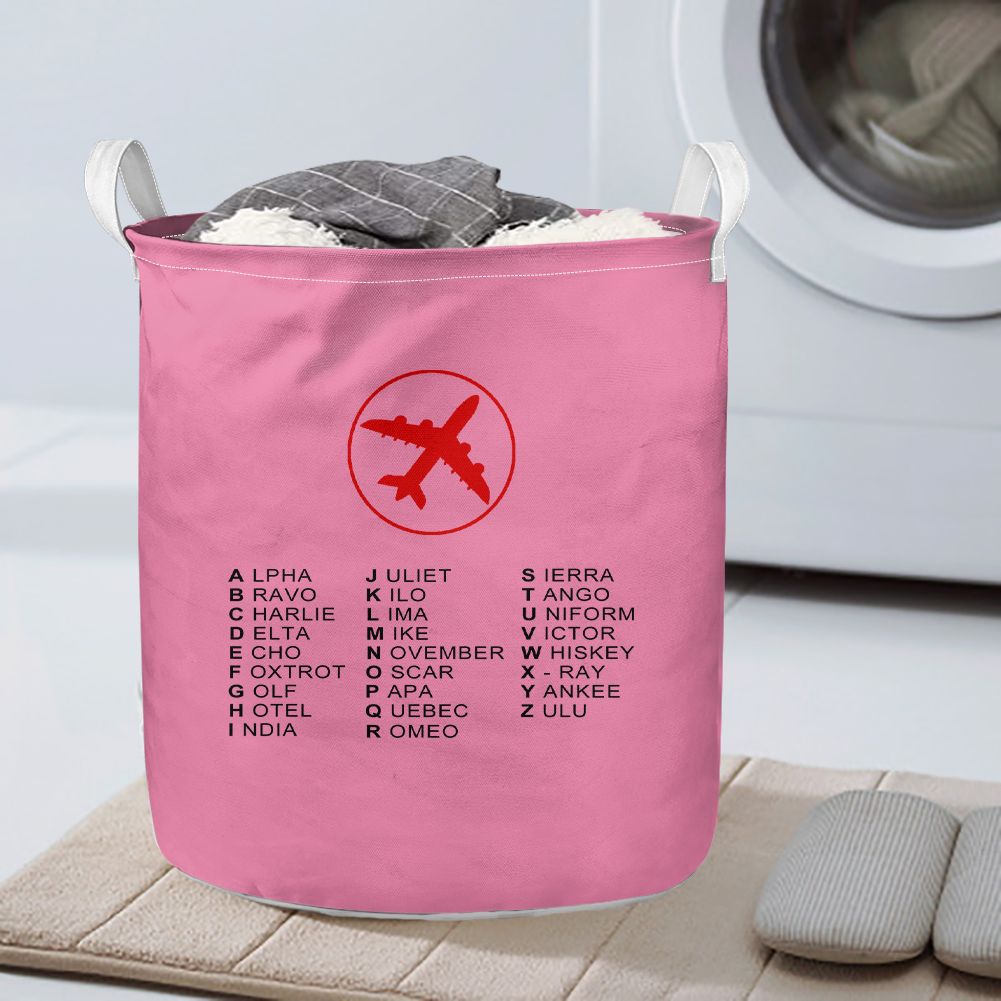 Aviation Alphabet 2 Designed Laundry Baskets