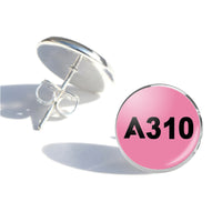 Thumbnail for A310 Flat Text Designed Stud Earrings