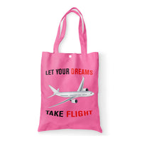 Thumbnail for Let Your Dreams Take Flight Designed Tote Bags