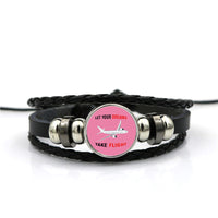 Thumbnail for Let Your Dreams Take Flight Designed Leather Bracelets