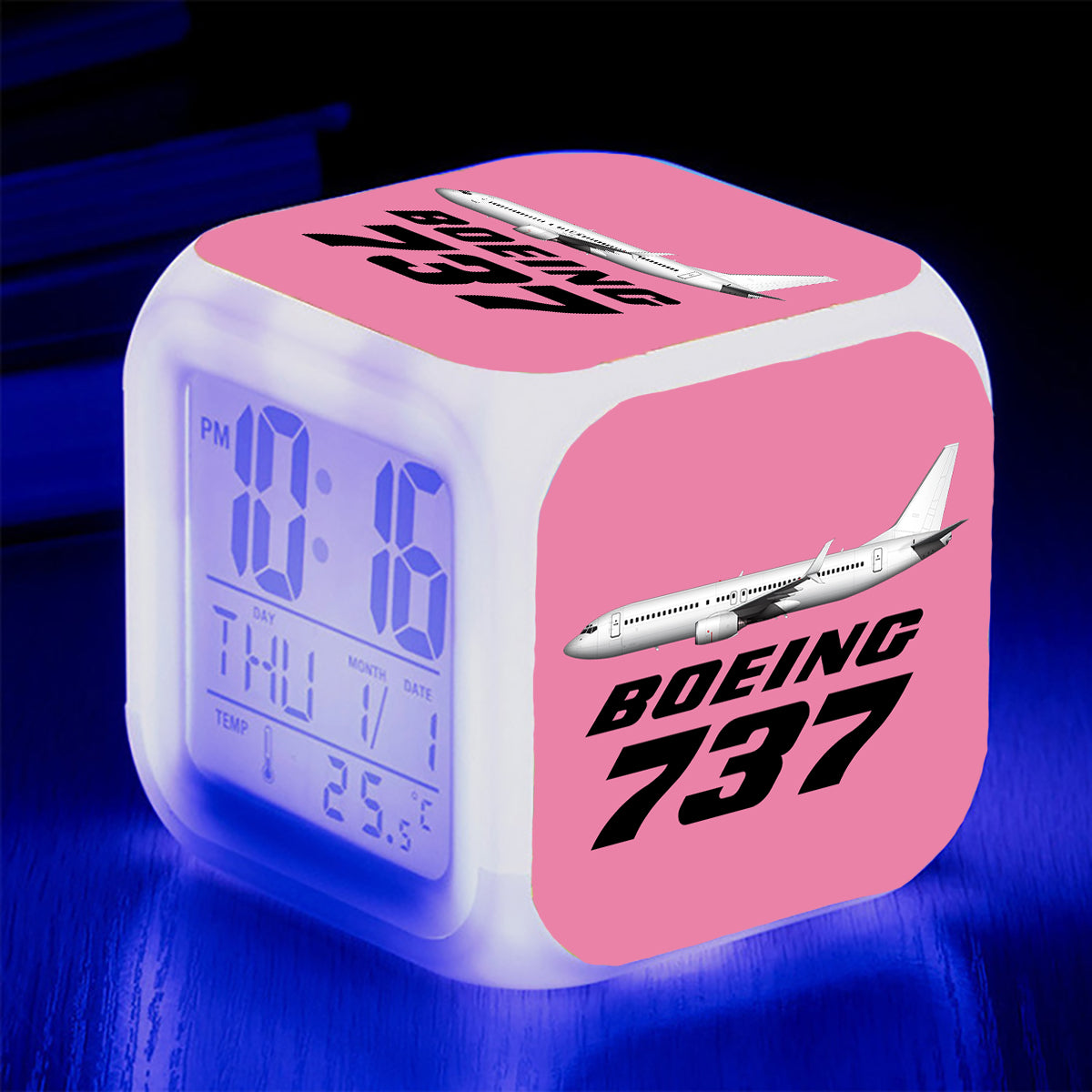 The Boeing 737 Designed "7 Colour" Digital Alarm Clock