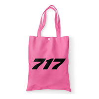 Thumbnail for 717 Flat Text Designed Tote Bags