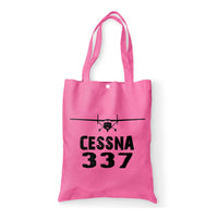 Thumbnail for Cessna 337 & Plane Designed Tote Bags