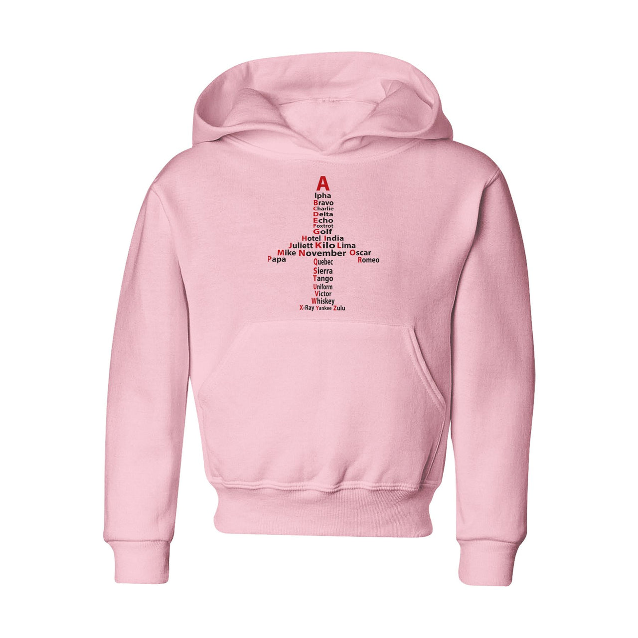 Airplane Shape Aviation Alphabet Designed "CHILDREN" Hoodies