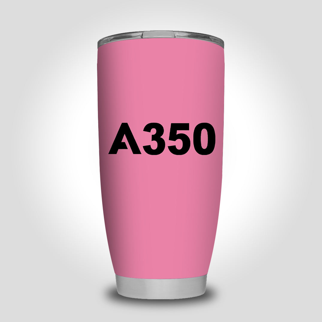 A350 Flat Text Designed Tumbler Travel Mugs