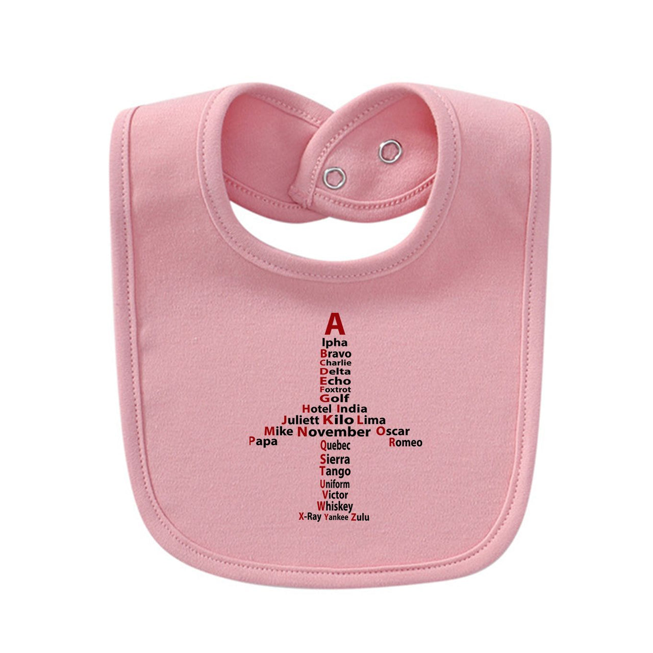 Airplane Shape Aviation Alphabet Designed Baby Saliva & Feeding Towels