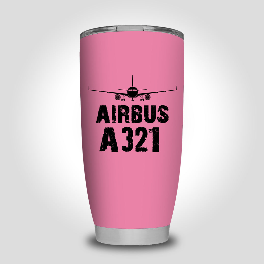 Airbus A321 & Plane Designed Tumbler Travel Mugs