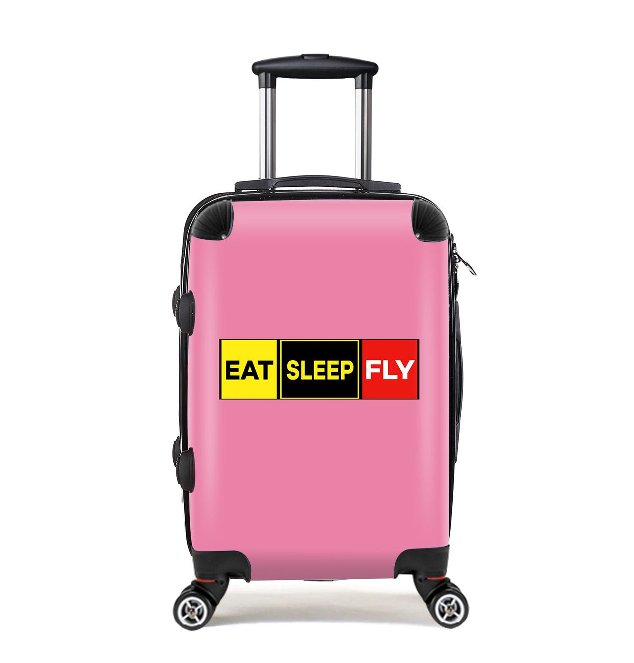 Eat Sleep Fly (Colourful) Designed Cabin Size Luggages