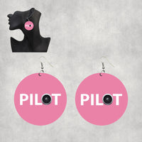 Thumbnail for Pilot & Jet Engine Designed Wooden Drop Earrings
