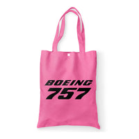 Thumbnail for Boeing 757 & Text Designed Tote Bags