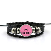 Thumbnail for Concorde & Plane Designed Leather Bracelets