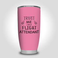 Thumbnail for Trust Me I'm a Flight Attendant Designed Tumbler Travel Mugs