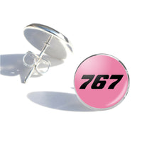 Thumbnail for 767 Flat Text Designed Stud Earrings