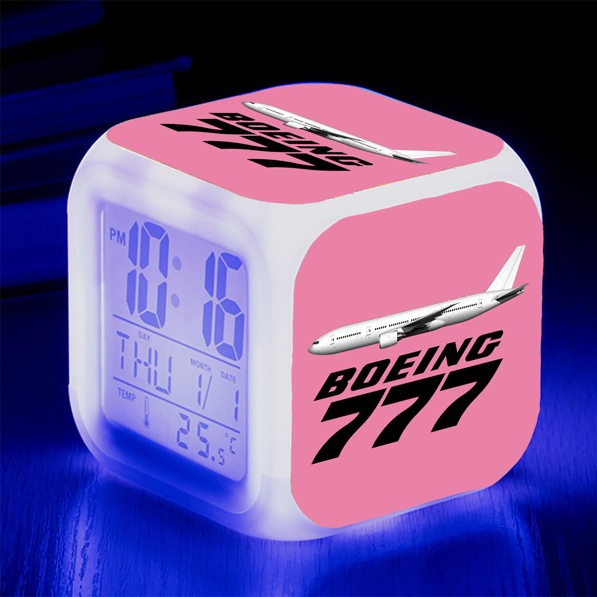 The Boeing 777 Designed "7 Colour" Digital Alarm Clock