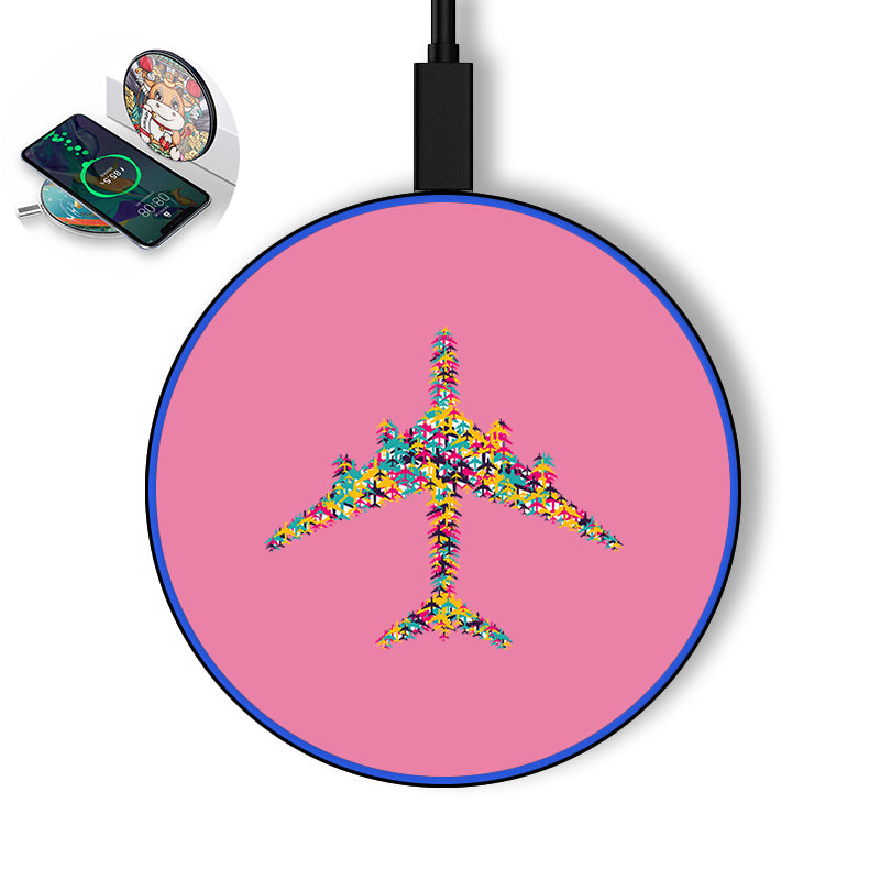 Colourful Airplane Designed Wireless Chargers