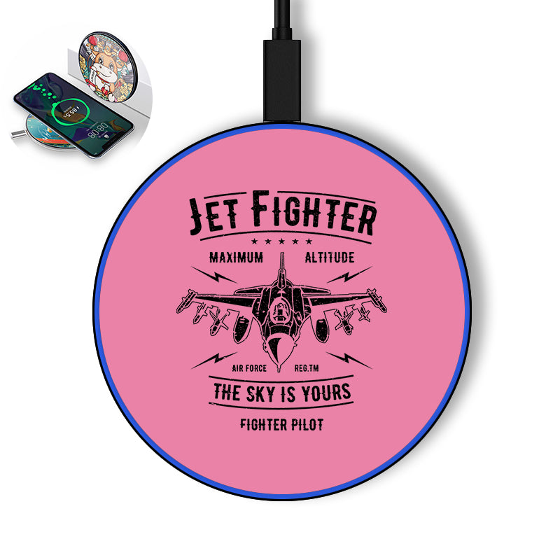 Jet Fighter - The Sky is Yours Designed Wireless Chargers
