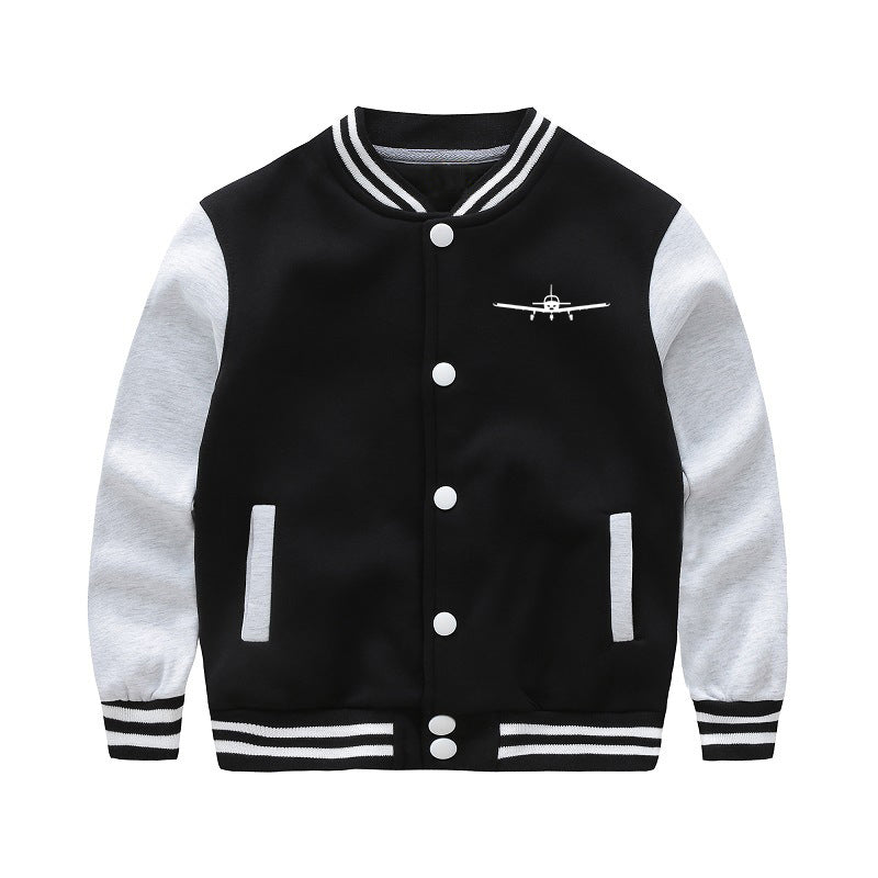 Piper PA28 Silhouette Plane Designed "CHILDREN" Baseball Jackets