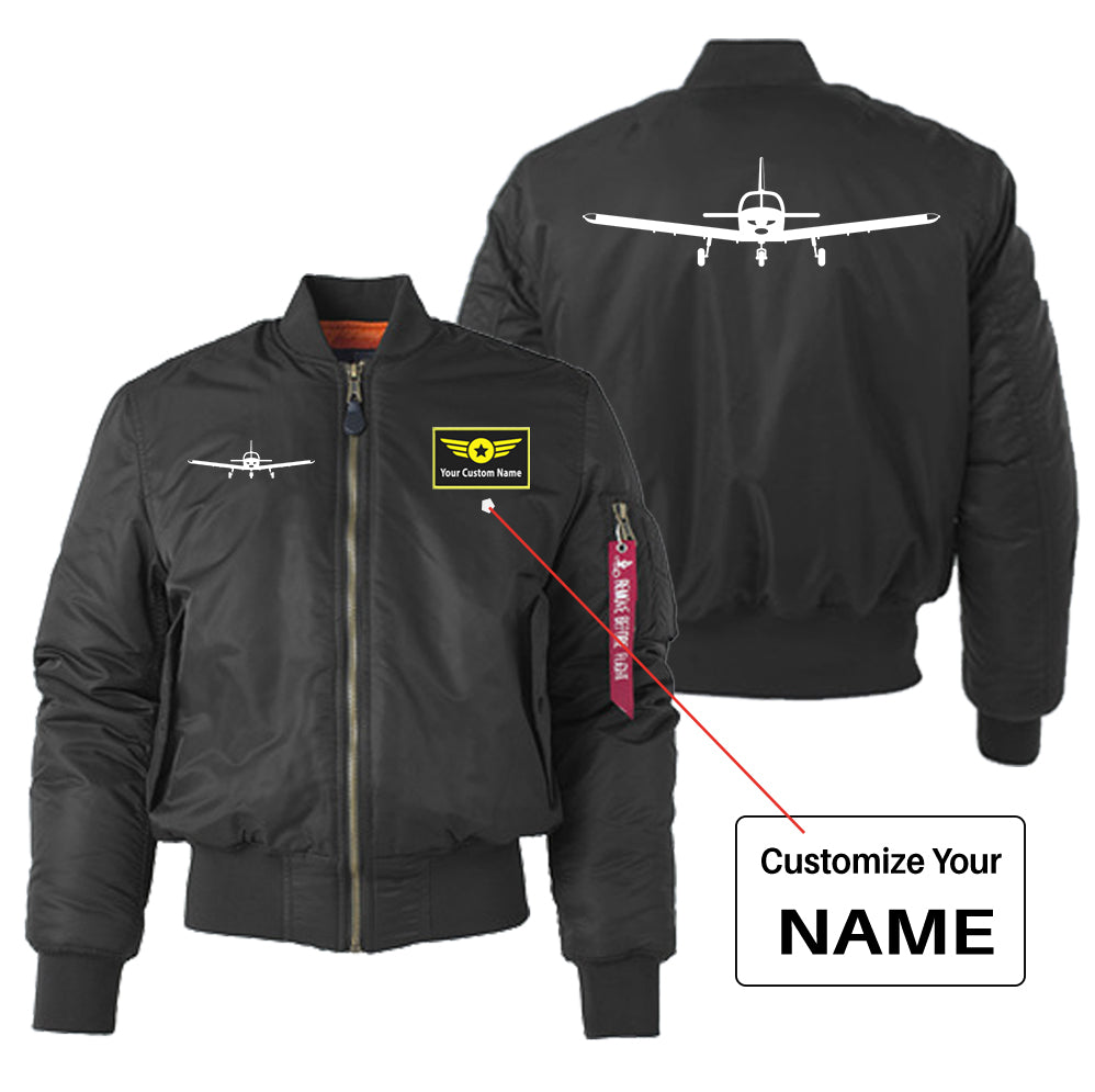 Piper PA28 Silhouette Plane Designed "Women" Bomber Jackets