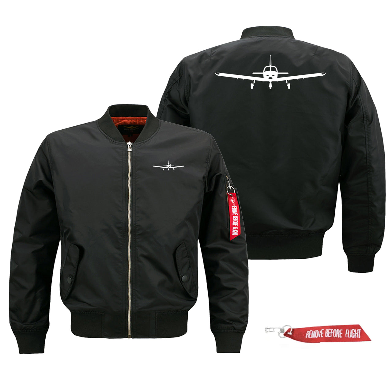 Piper PA28 Silhouette Plane Plane Designed Pilot Jackets (Customizable)