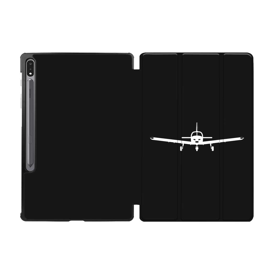 Piper PA28 Silhouette Plane Designed Samsung Tablet Cases