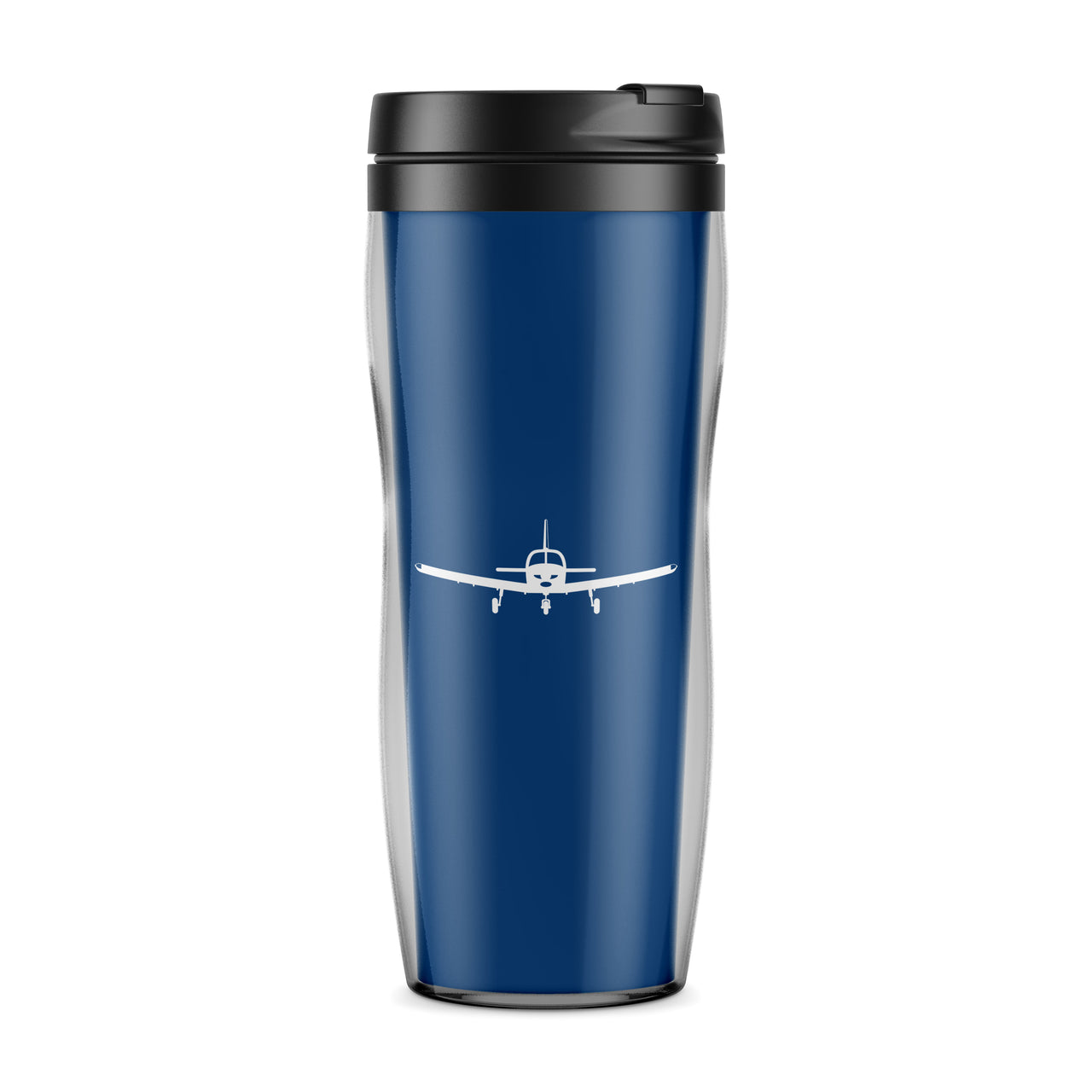 Piper PA28 Silhouette Plane Designed Travel Mugs