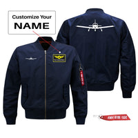 Thumbnail for Piper PA28 Silhouette Plane Plane Designed Pilot Jackets (Customizable)