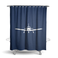 Thumbnail for Piper PA28 Silhouette Plane Designed Shower Curtains