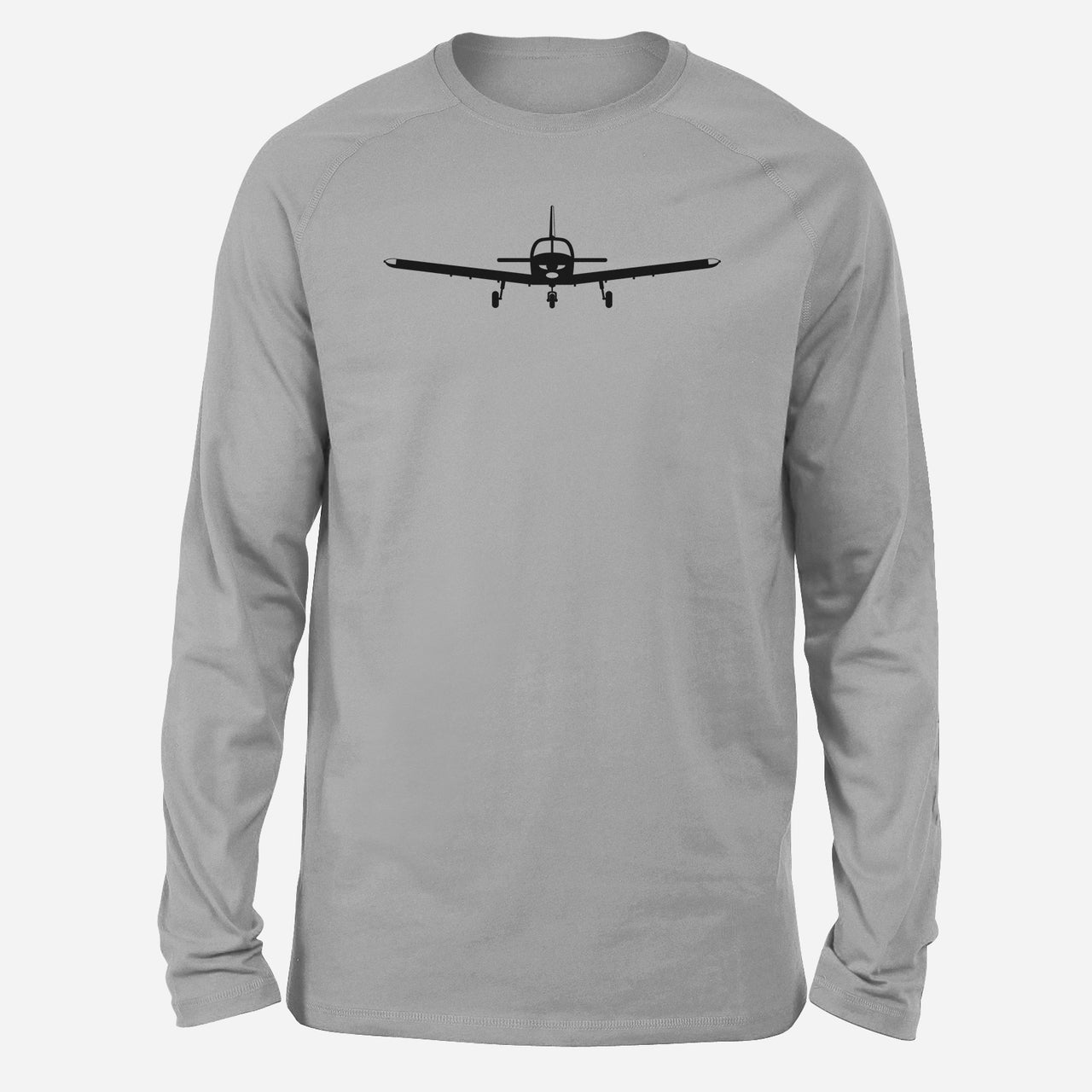 Piper PA28 Silhouette Plane Designed Long-Sleeve T-Shirts