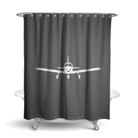 Thumbnail for Piper PA28 Silhouette Plane Designed Shower Curtains