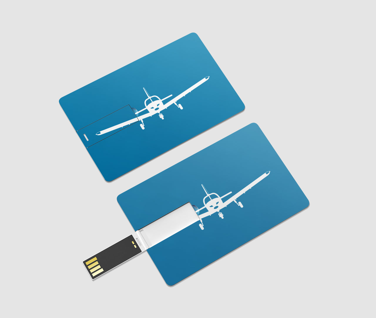 Piper PA28 Silhouette Plane Designed USB Cards