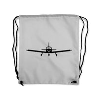 Thumbnail for Piper PA28 Silhouette Plane Designed Drawstring Bags