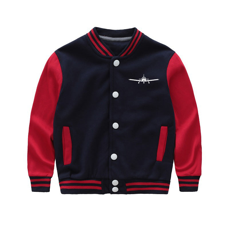 Piper PA28 Silhouette Plane Designed "CHILDREN" Baseball Jackets