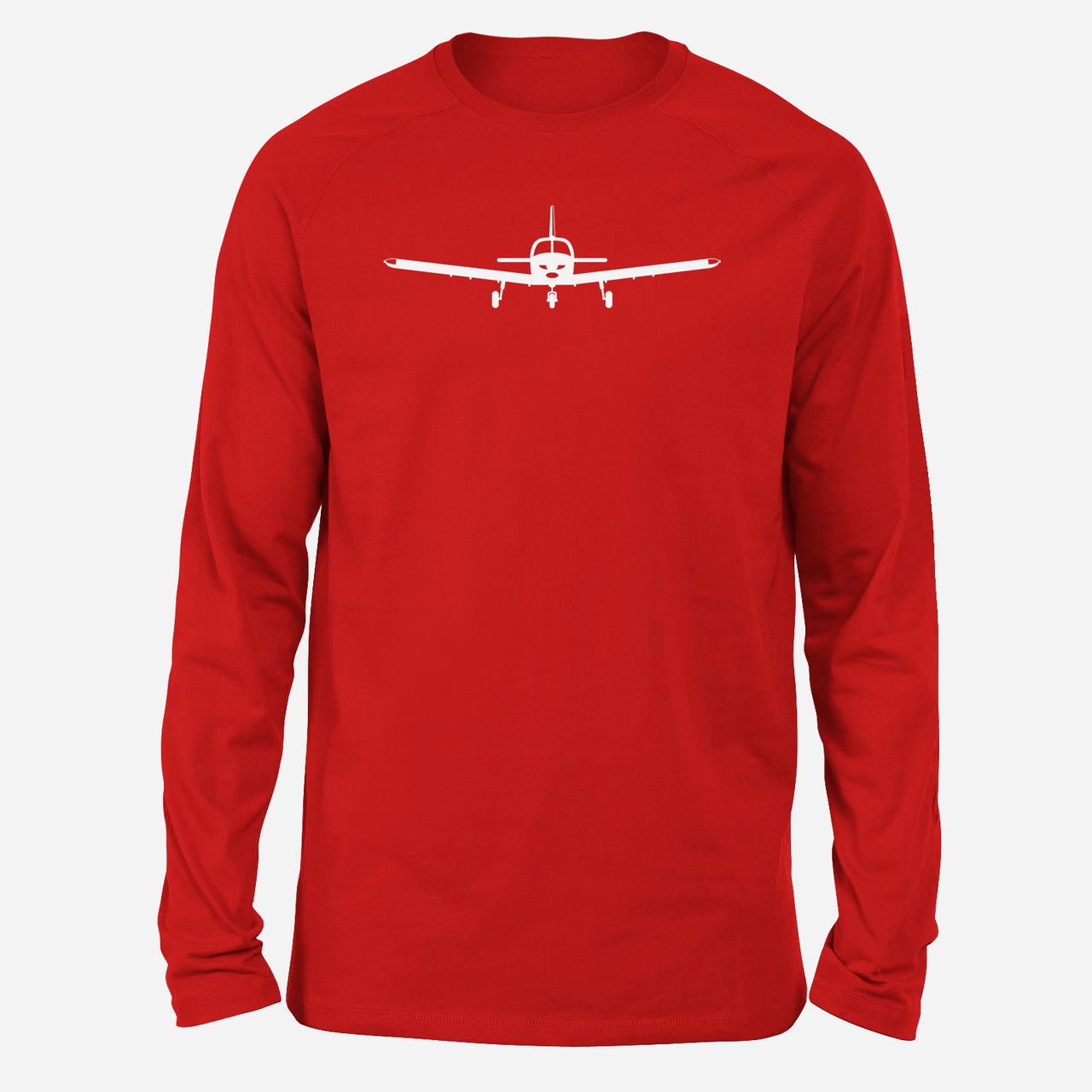 Piper PA28 Silhouette Plane Designed Long-Sleeve T-Shirts