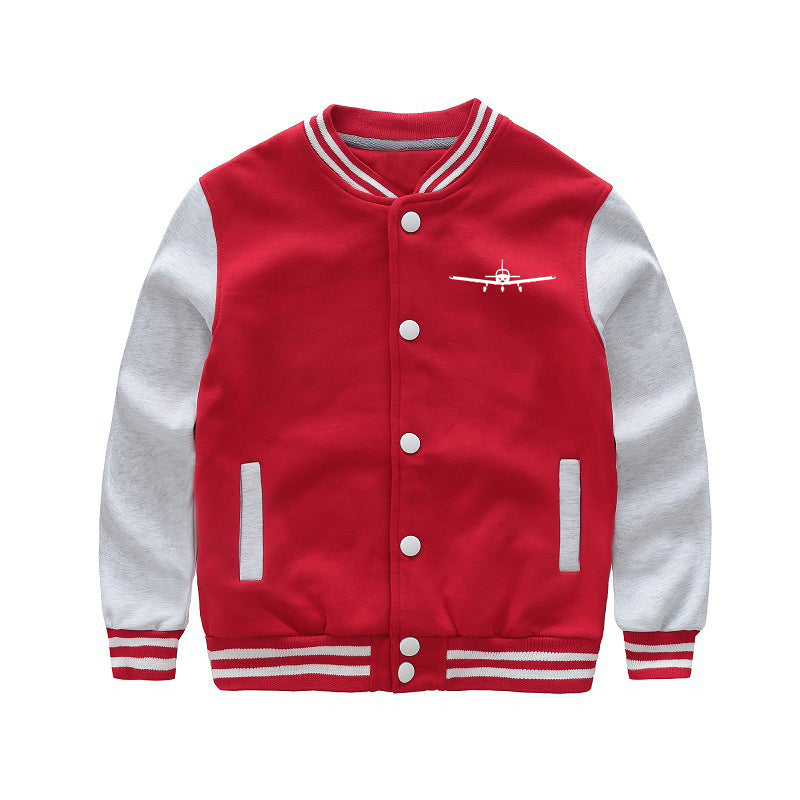Piper PA28 Silhouette Plane Designed "CHILDREN" Baseball Jackets