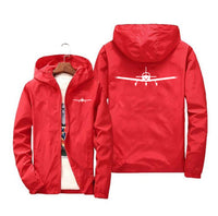 Thumbnail for Piper PA28 Silhouette Plane Designed Windbreaker Jackets