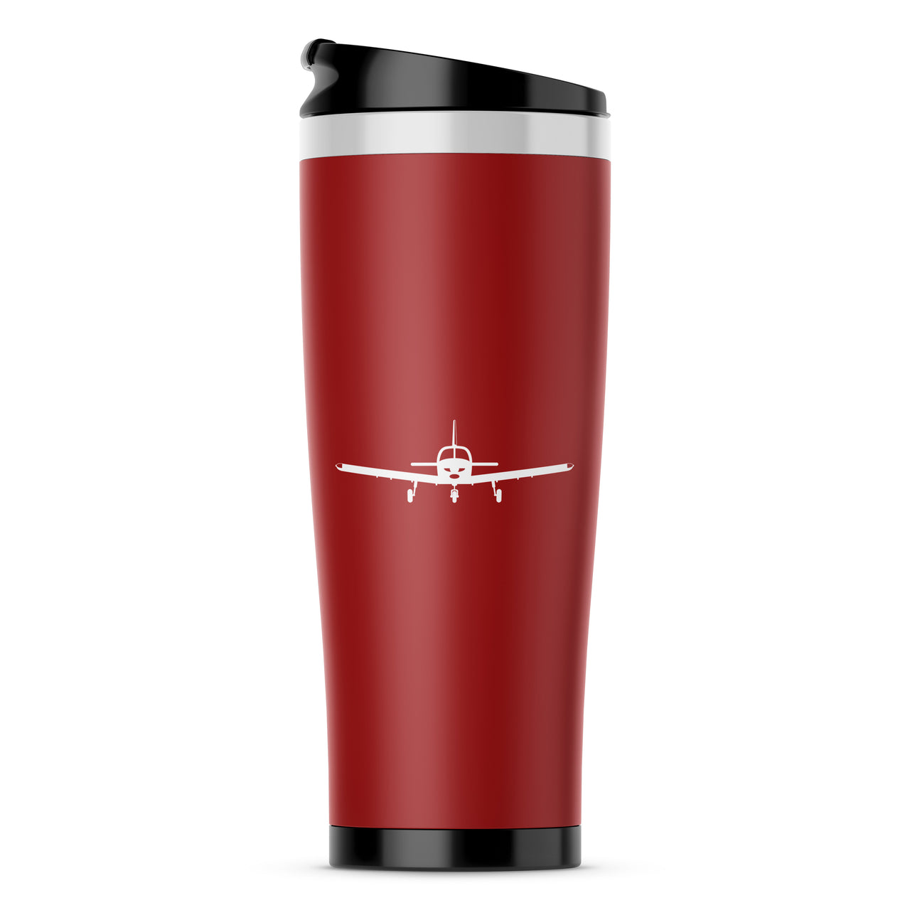 Piper PA28 Silhouette Plane Designed Travel Mugs