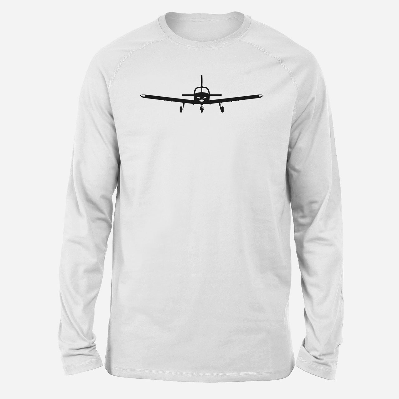 Piper PA28 Silhouette Plane Designed Long-Sleeve T-Shirts