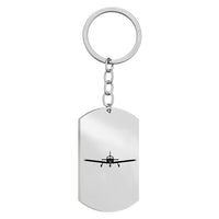 Thumbnail for Piper PA28 Silhouette Plane Designed Stainless Steel Key Chains (Double Side)