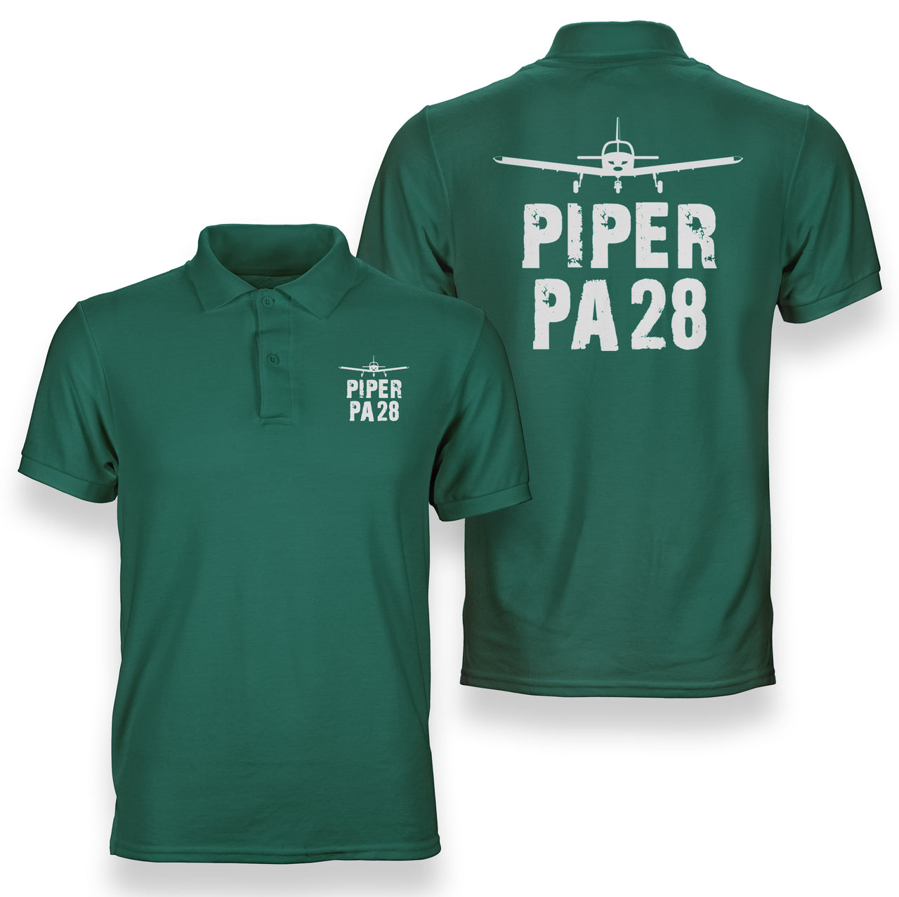 Piper PA28 & Plane Designed Double Side Polo T-Shirts